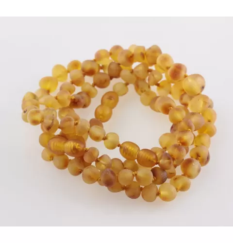 4 Raw Honey BAROQUE Baltic amber adult bracelets 20cm