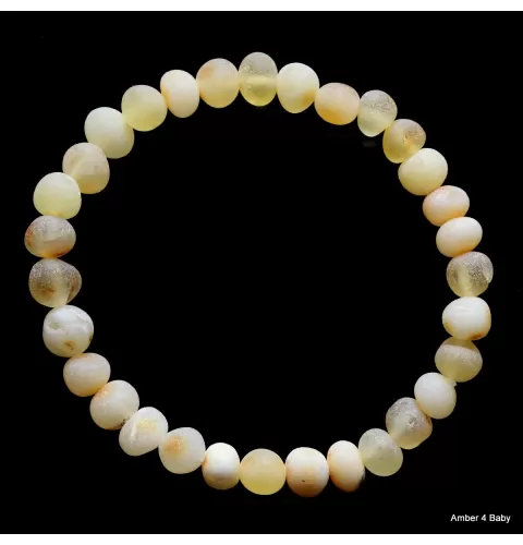 Raw Baltic Amber Stretchy Bracelet for Adults