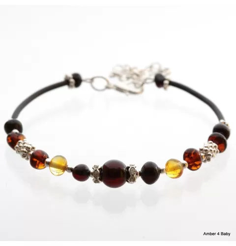 Baltic Amber Bangle Bracelet for Adults