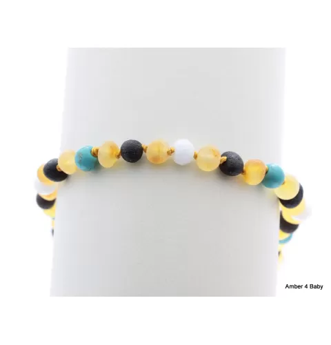 Raw Gemstone Baltic Amber Teething Necklace for Baby