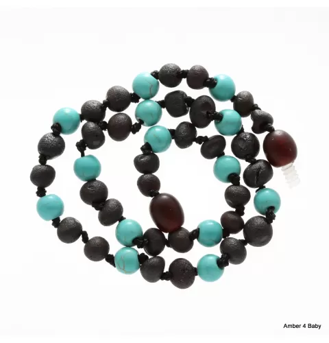Raw Gemstone Baltic Amber Teething Necklace for Baby