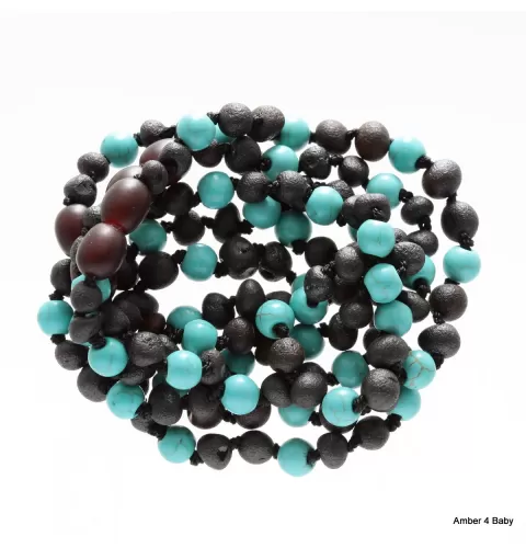 Raw Gemstone Baltic Amber Teething Necklace for Baby