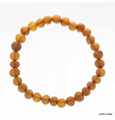 Raw Baltic Amber Stretchy Bracelet for Adults