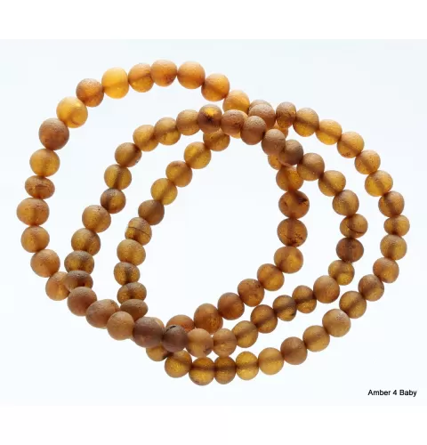Raw Baltic Amber Stretchy Bracelet for Adults