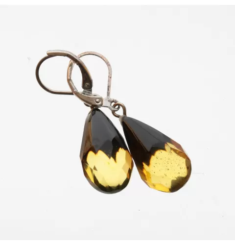 Faceted drops Baltic amber Earrings