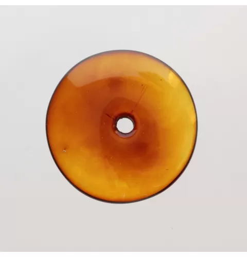 Donut shape Baltic amber pendant medallion