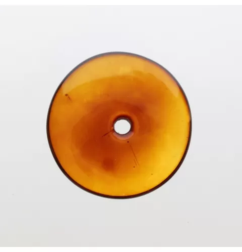 Donut shape Baltic amber pendant medallion