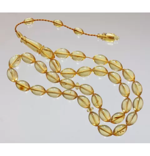 Islamic 33 Baltic amber Prayer OLIVE 9MM beads