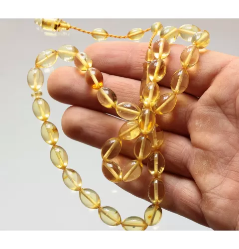 Islamic 33 Baltic amber Prayer OLIVE 9MM beads