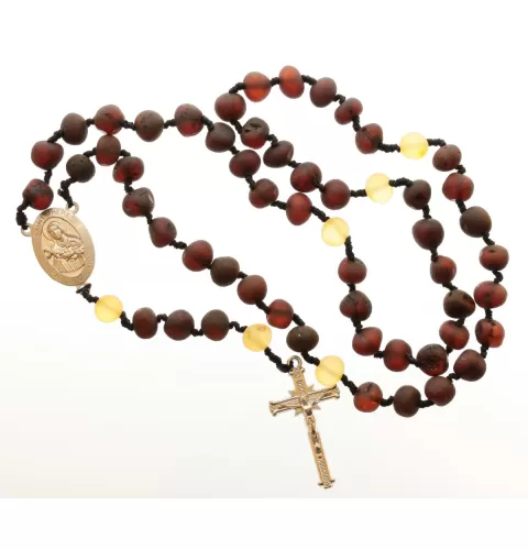Cherry Baltic Amber CHRISTIAN CATHOLIC Rosary