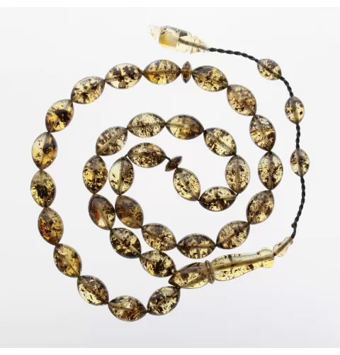 Islamic 33 Prayer OLIVE Baltic amber beads