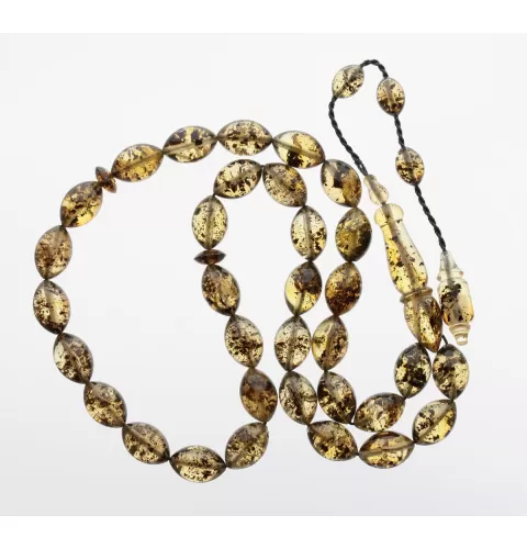 Islamic 33 Prayer OLIVE Baltic amber beads
