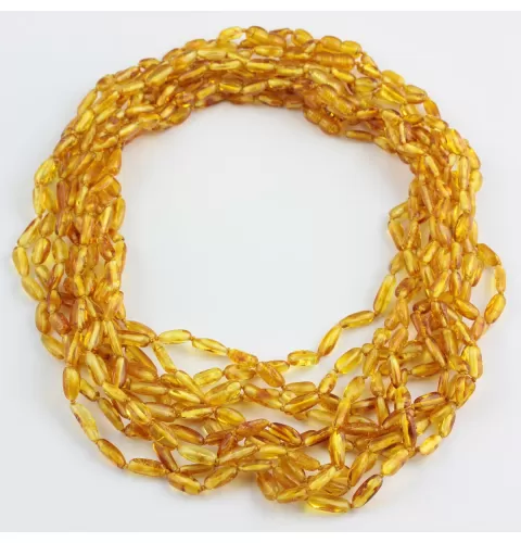 10 Honey BEANS Baltic amber adult wholesale necklaces 51cm