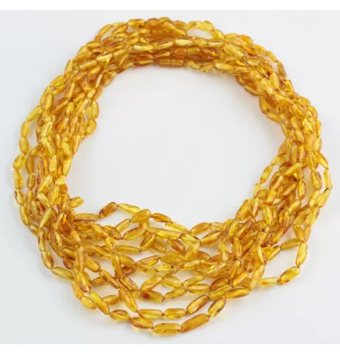 10 Honey BEANS Baltic amber adult wholesale necklaces 51cm