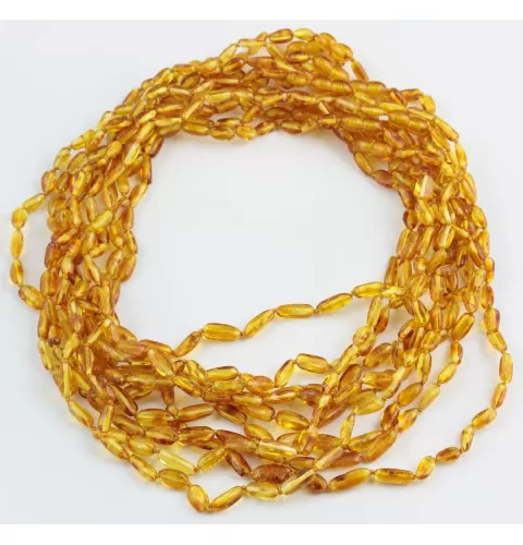 10 Honey BEANS Baltic amber adult wholesale necklaces 51cm