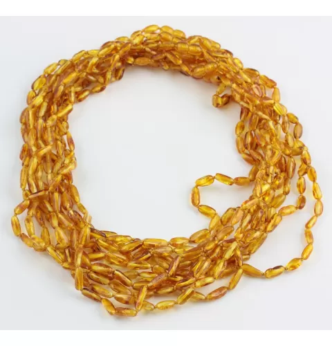 10 Honey BEANS Baltic amber adult wholesale necklaces 51cm