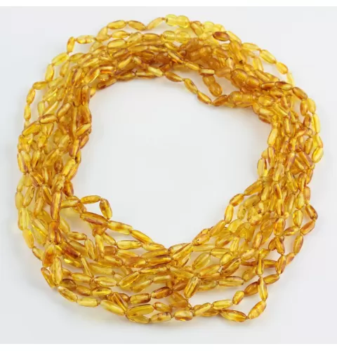 10 Honey BEANS Baltic amber adult wholesale necklaces 51cm