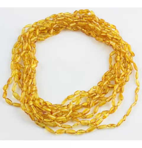 10 Honey BEANS Baltic amber adult wholesale necklaces 51cm