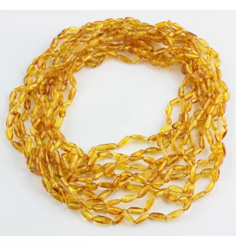 10 Honey BEANS Baltic amber adult wholesale necklaces 51cm