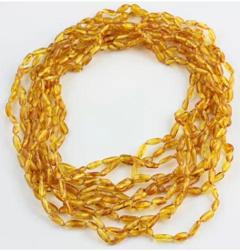10 Honey BEANS Baltic amber adult wholesale necklaces 51cm
