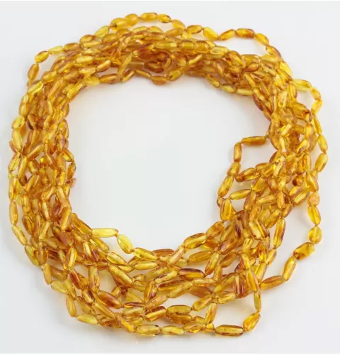 10 Honey BEANS Baltic amber adult wholesale necklaces 51cm