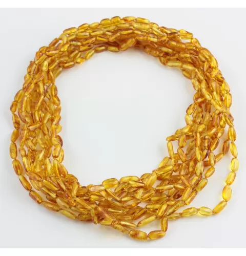10 Honey BEANS Baltic amber adult wholesale necklaces 51cm