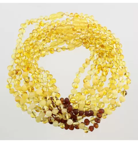 10 BAROQUE Baltic amber teething necklaces 33cm
