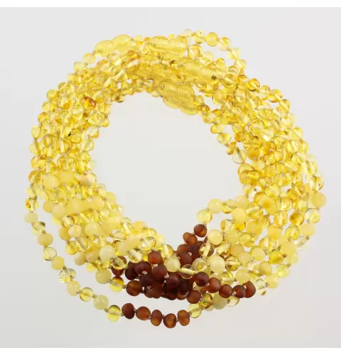 10 BAROQUE Baltic amber teething necklaces 33cm