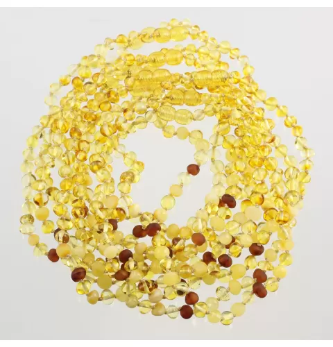 10 BAROQUE Baltic amber teething necklaces 33cm