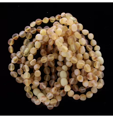10 Raw BEANS Baltic amber adult bracelets 18cm