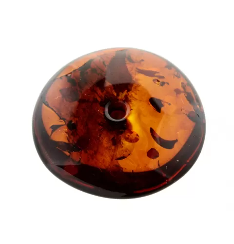 Large Donut shape Baltic amber pendant medallion