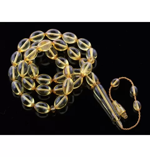 Islamic 33 Prayer OLIVE Baltic amber beads