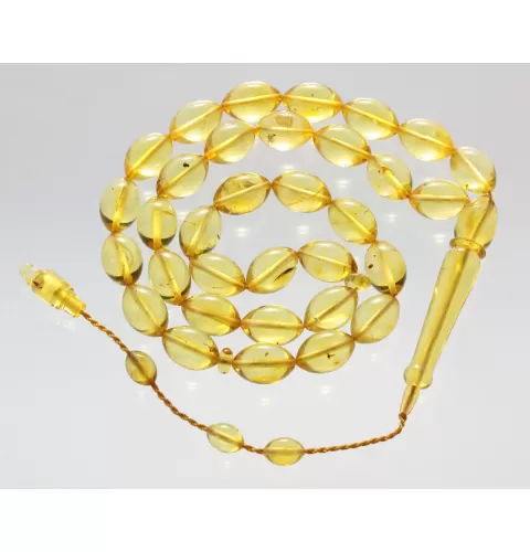 Islamic 33 Prayer OLIVE Baltic amber beads