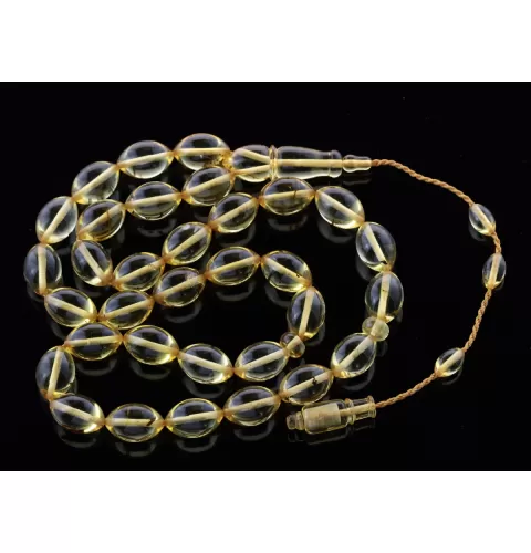 Islamic 33 Prayer OLIVE Baltic amber beads