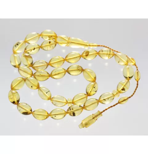 Islamic 33 Prayer OLIVE Baltic amber beads