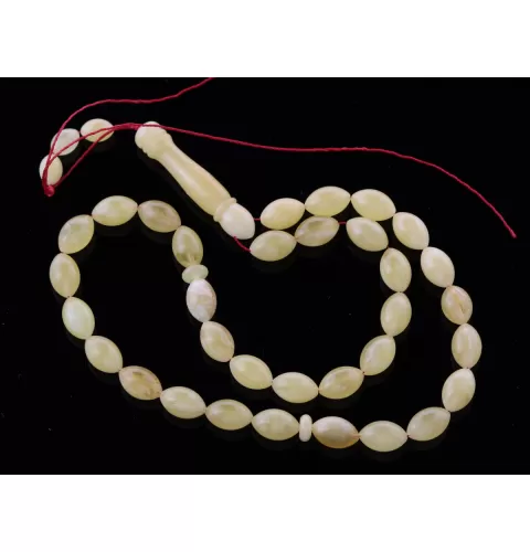 Islamic 33 OLIVE Prayer BALTIC AMBER 7MM Beads Muslim Rosary