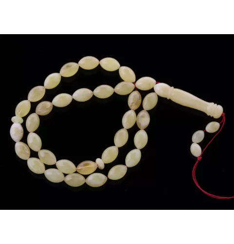 Islamic 33 OLIVE Prayer BALTIC AMBER 7MM Beads Muslim Rosary
