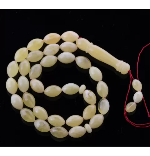 Islamic 33 OLIVE Prayer BALTIC AMBER 7MM Beads Muslim Rosary