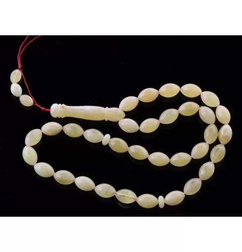 Islamic 33 OLIVE Prayer BALTIC AMBER 7MM Beads Muslim Rosary