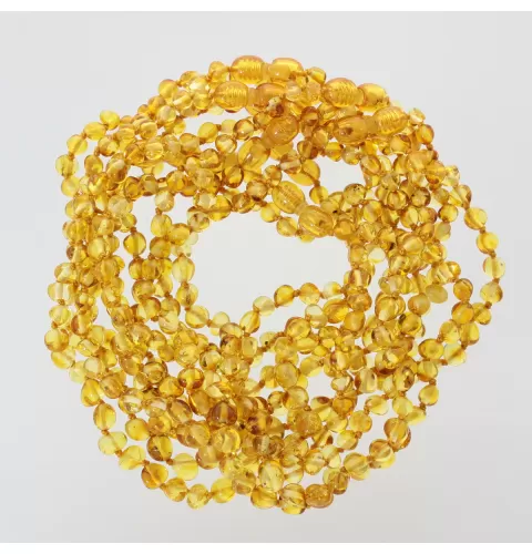 10 Pop Honey BAROQUE Baltic amber teething necklaces 28cm