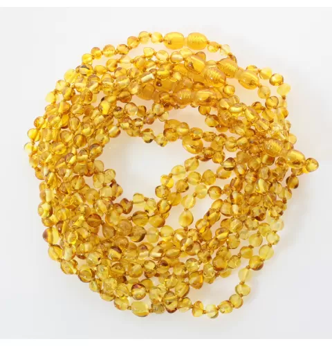 10 Pop Honey BAROQUE Baltic amber teething necklaces 28cm