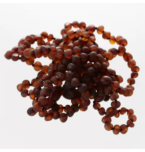10 Raw Ruby BAROQUE Baltic amber teething bracelets 16cm