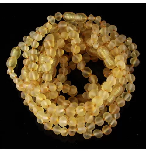 10 Raw Lemon BAROQUE Baltic Amber Bracelet 21cm