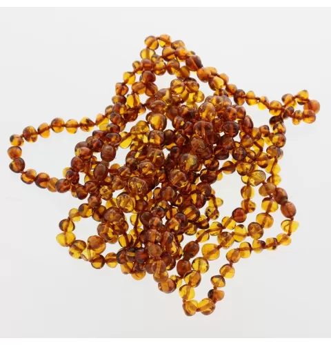 10 Pop Cognac Baltic Amber Anklets 25cm