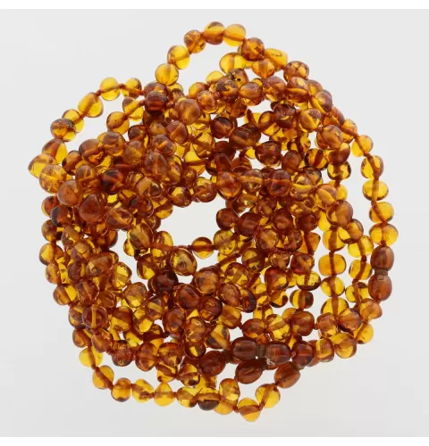 10 Pop Cognac Baltic Amber Anklets 25cm