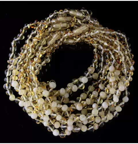 10 BAROQUE Baltic amber teething necklaces 33cm