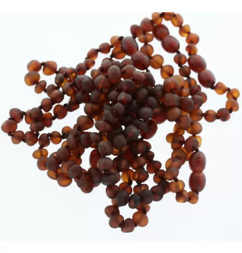 10 Raw Ruby BAROQUE Baltic amber teething bracelets 14cm