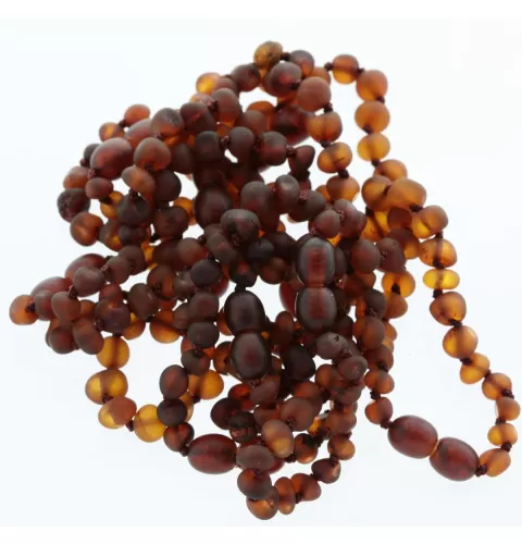 10 Raw Ruby BAROQUE Baltic amber teething bracelets 14cm
