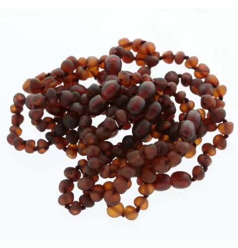 10 Raw Ruby BAROQUE Baltic amber teething bracelets 14cm