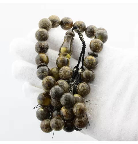 Massive Islamic 33 Prayer ROUND Baltic amber 15MM beads